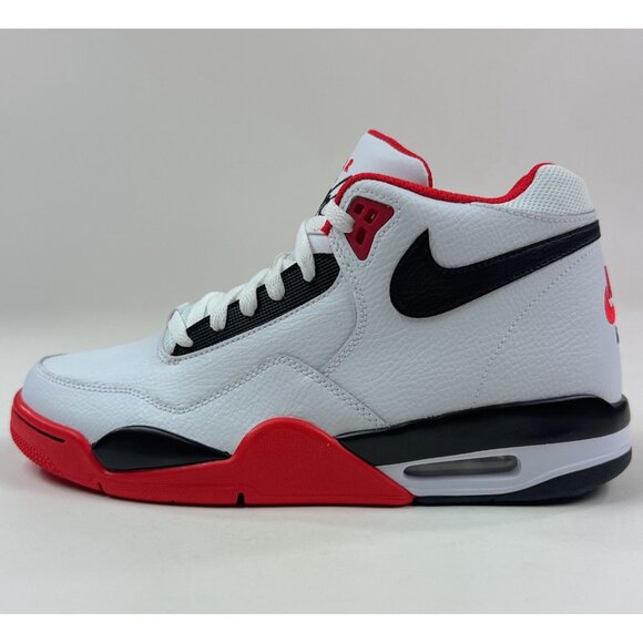 Nike Air Flight Legacy Mens 9 White Black Basketball Shoes Sneakers BQ4212-100 - Picture 6 of 9